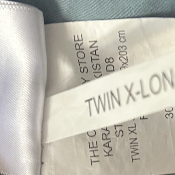 Company Store Twin XL 100% Cotton/Percal Fitted Bottom Sheet - Picture 3 of 7